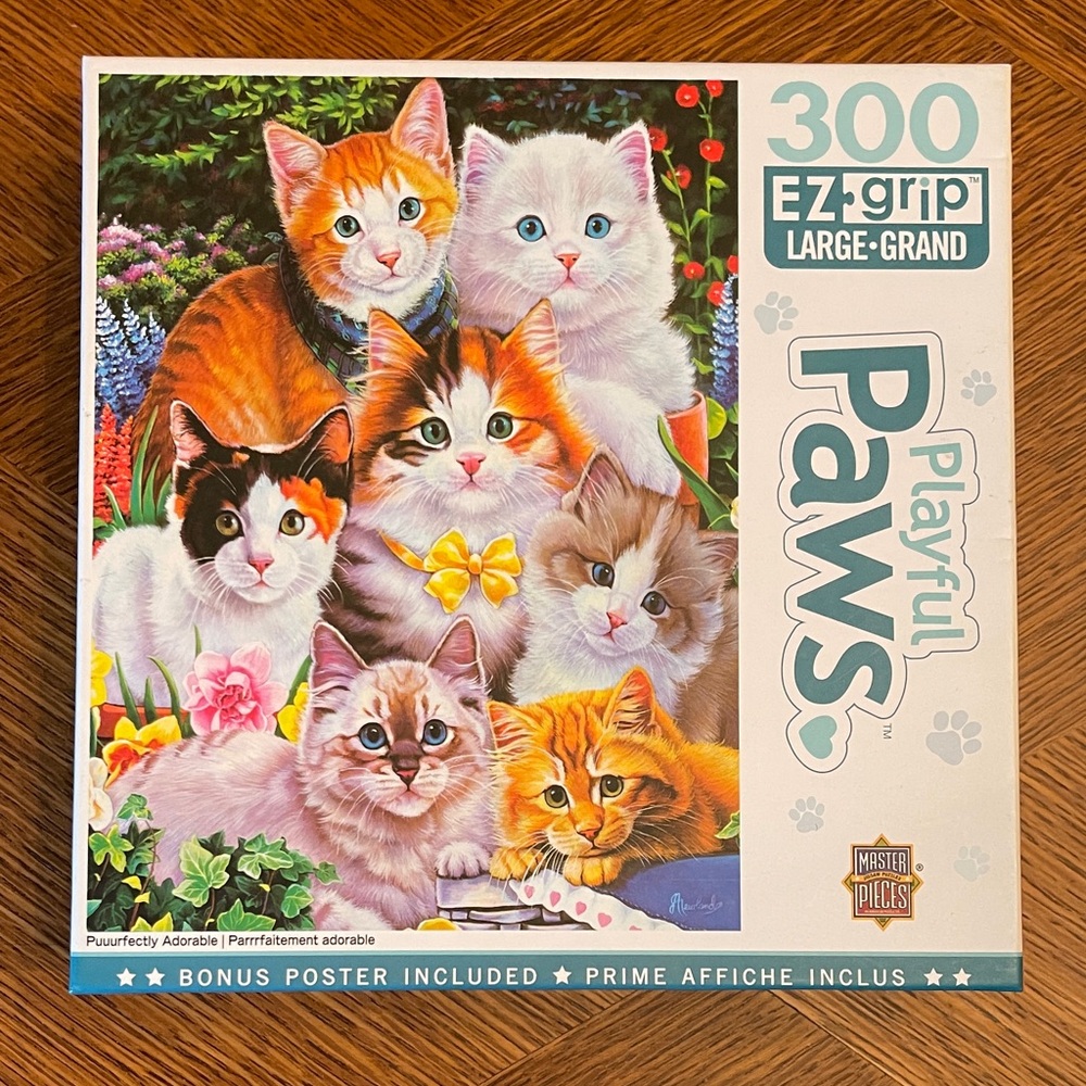 Playful Paws 300 pieces EZ grip Colorful Cat Puzzle